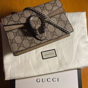 Gucci Dionysus GG Supreme super mini bag AUTHENTIC